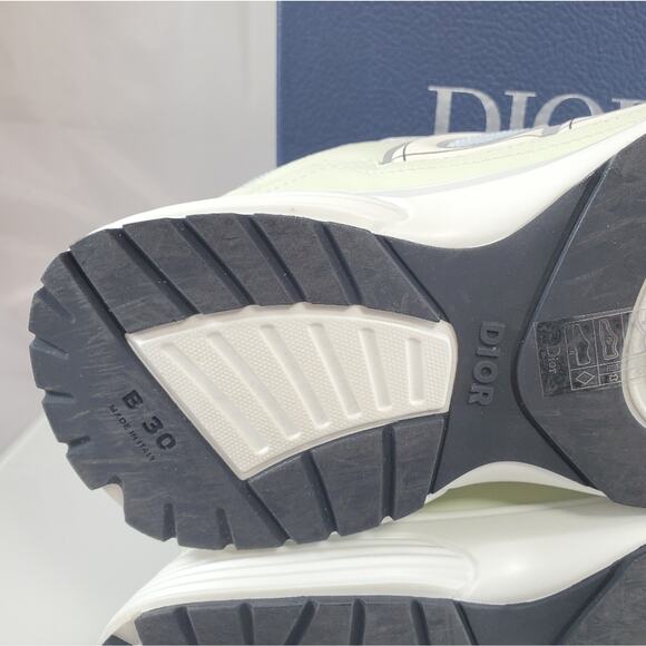 NWT$1,200 Dior Mens B30 Sneaker White Grey Mesh and Technical Fabric Sz 42 (US9) - Picture 8 of 14